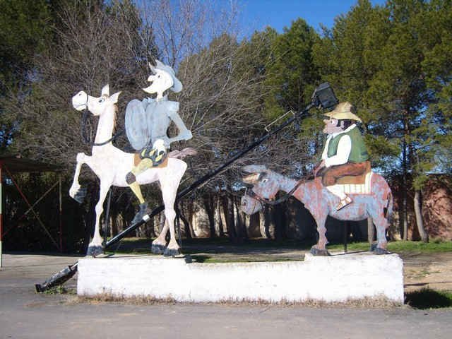  Enlarge Image 	Don Quixote & Sancho, La Mancha, central Spain.