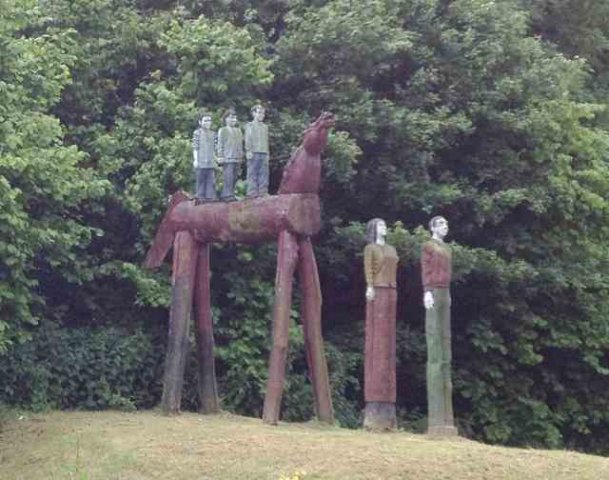 Unusual statue, seen in Ashford, Kent.