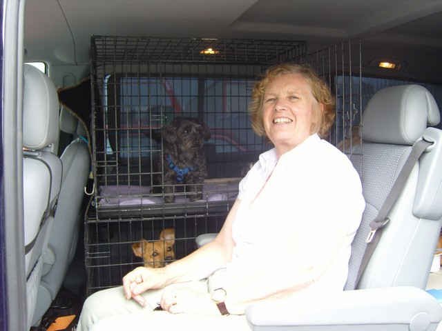 Sheila & Gizmo, en route from Benalmadena in S.Spain to Co.Kildare in Ireland.
