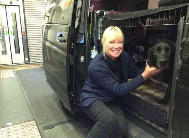 Linda and Derby, crossing The Channel with Eurotunnel, on their way from Marbella to Lincs.