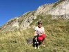 Jeanette and Sasha enjoying a walk in The Pyrenees, en route from Calasparra in Spain to Peterborough.