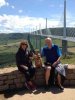 Angie, Mark, Pip - and Julio, at the Millau Viaduct in France, on their journey from Mallorca to Dorset.