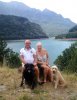 Lynn and John, with Dolly and Rafferty, enjoying a little break in The Pyrenees, on their way from Horrabridge, nr Plymouth to Llíria in Valencia, Spain.