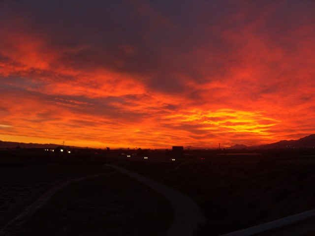 Sunset in Murcia, Spain.