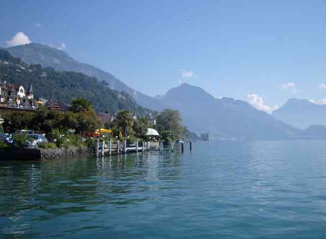 A coffee-break beside Lake Lucerne.