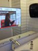 Music videos on the mirror in a ladies' loo, in a service station in Turkey!